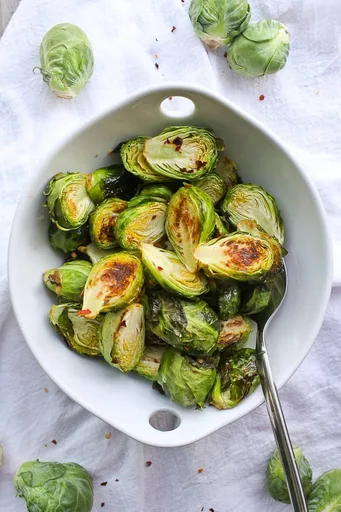 Oven-Roasted Brussels Sprouts with Apple Cider Vinegar