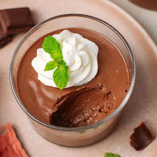 Mousse de chocolate con tofu sedoso