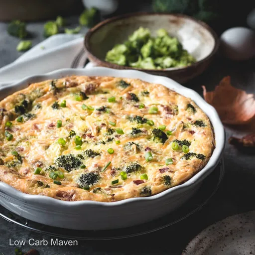 Broccoli Cheddar Quiche With Bacon