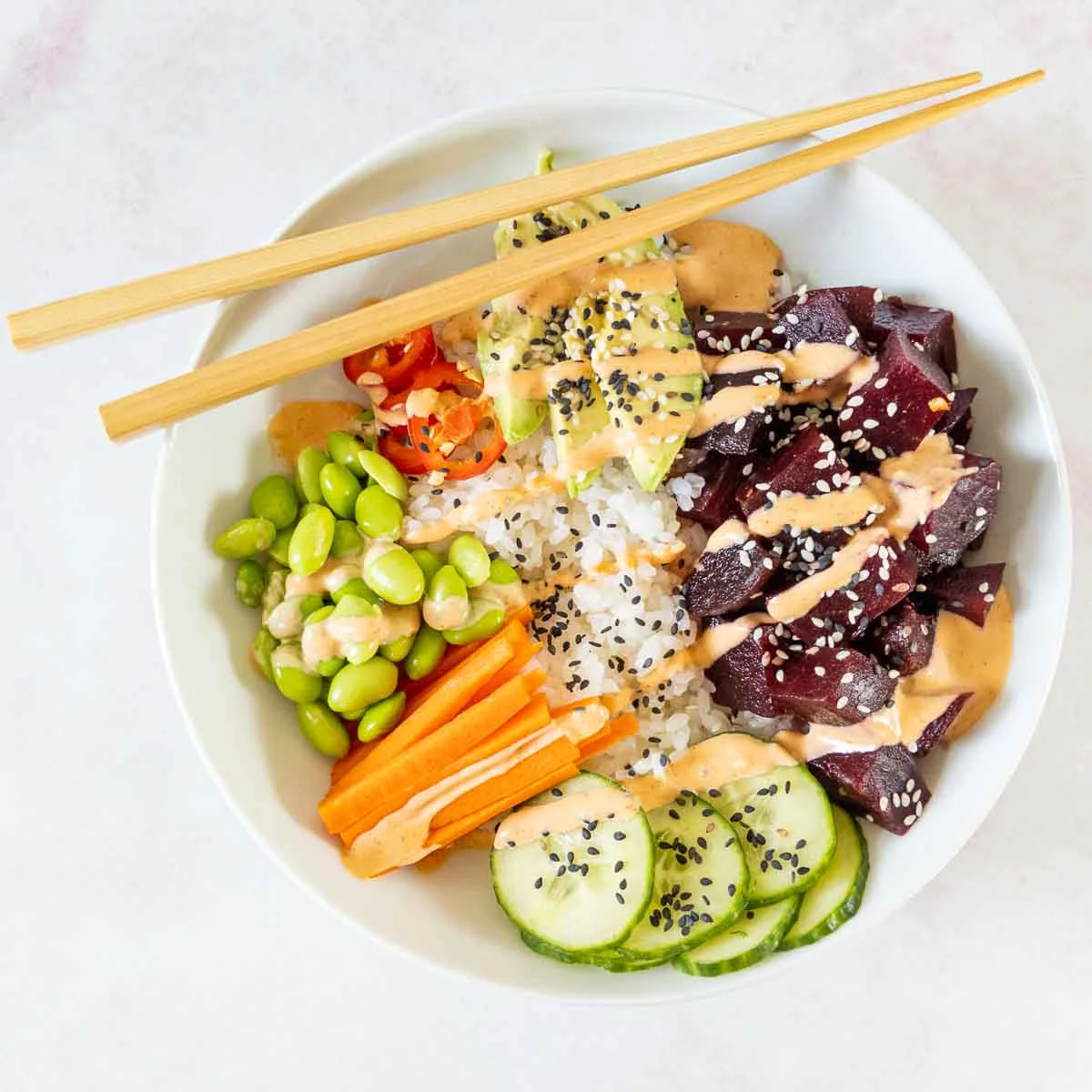 Vegan Poke Bowl with Beets