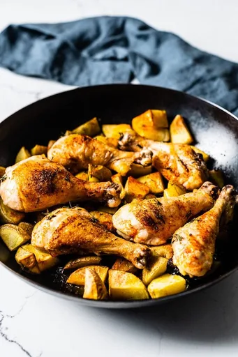 Pollo y patatas al horno