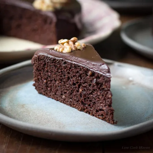 Tarta húmeda de chocolate y nueces