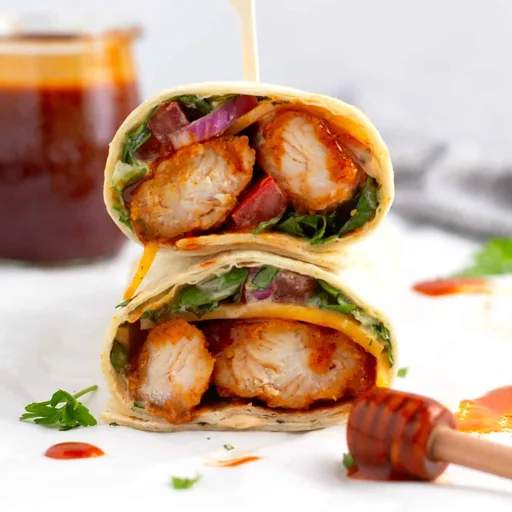 Receta de wrap de pollo con miel picante