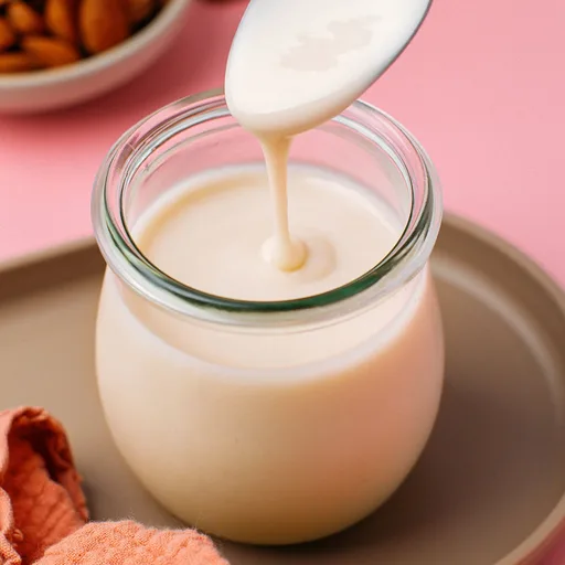 Leche condensada vegana de leche de almendras