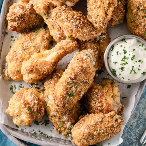 Easy Baked Garlic Parmesan Chicken Wings (Low Carb)