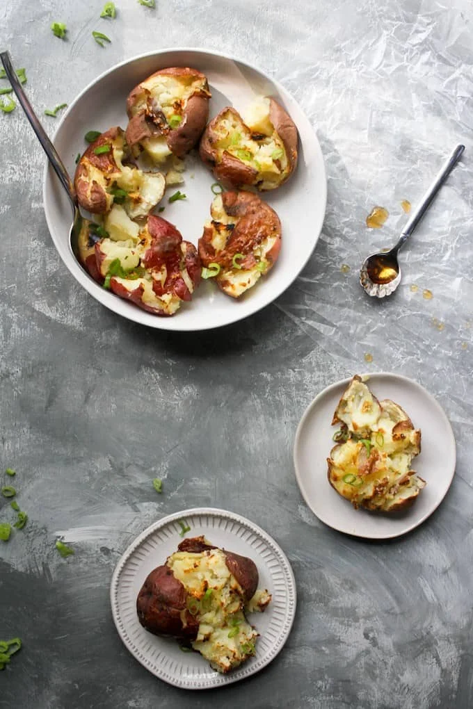 Salt and Vinegar Smashed Potatoes