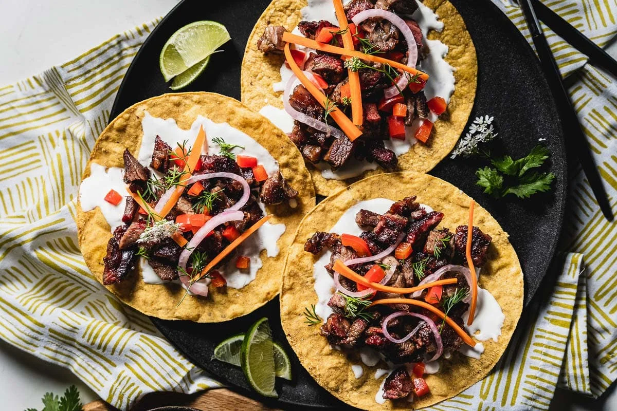 Smoked Lamb Tostadas