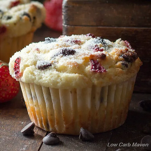 Low Carb Chocolate Chip Muffins (sugar-free, keto)