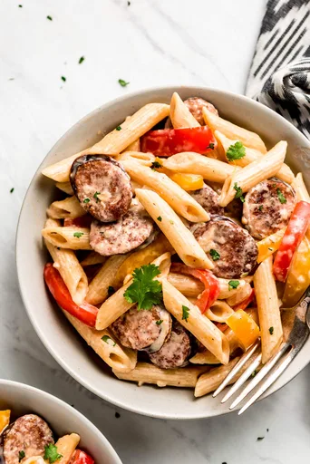 Creamy Cajun Sausage Pasta