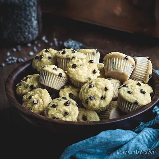 Healthy Mini Chocolate Chip Muffins (Coconut Flour Chocolate Chip Muffins)