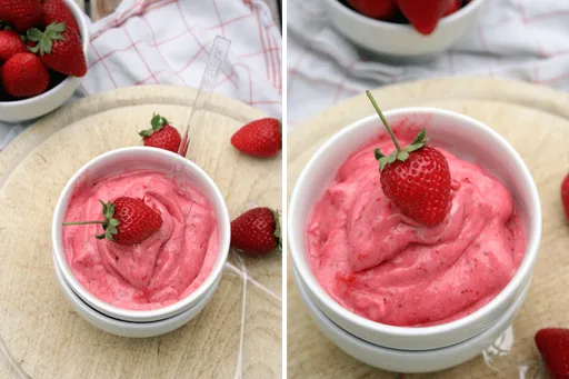 Yogurt helado de fresa