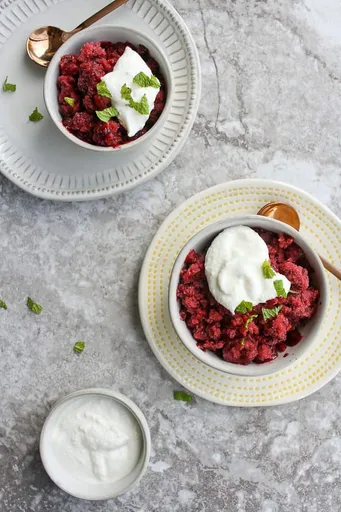 Berry Granita with Whipped Ricotta