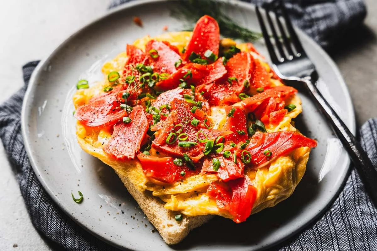 Smoked Salmon Scrambled Eggs