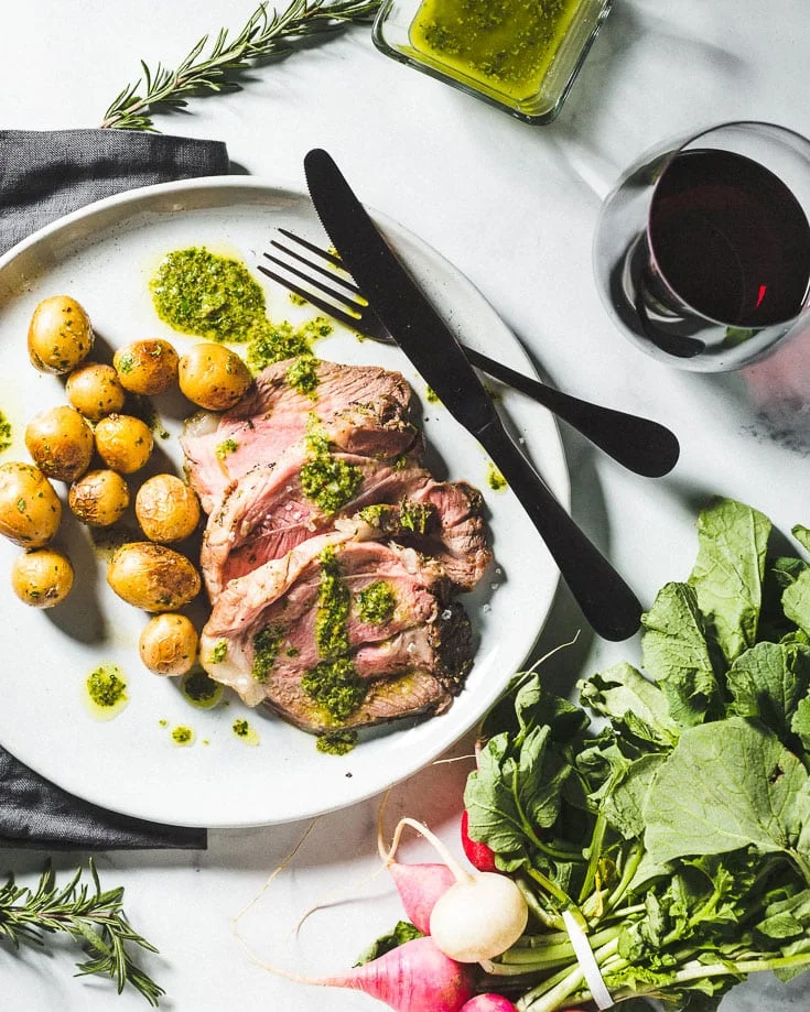 Herb Crusted Sous Vide Leg of Lamb