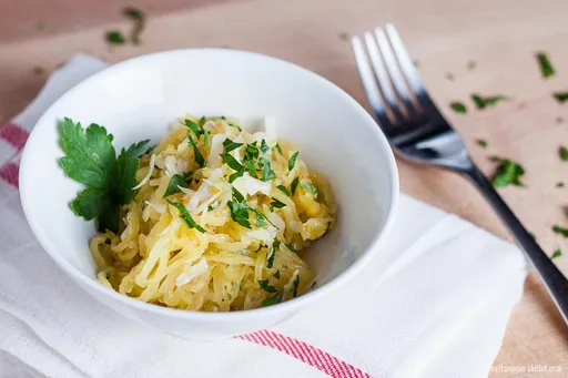 Spaghetti Squash with Garlic and Parmesan