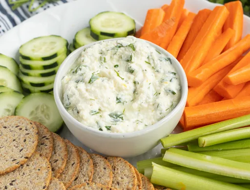 Dip de ricotta con perejil y eneldo