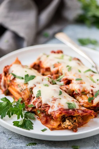 Manicotti Fácil de Ternera, Espinacas y Queso