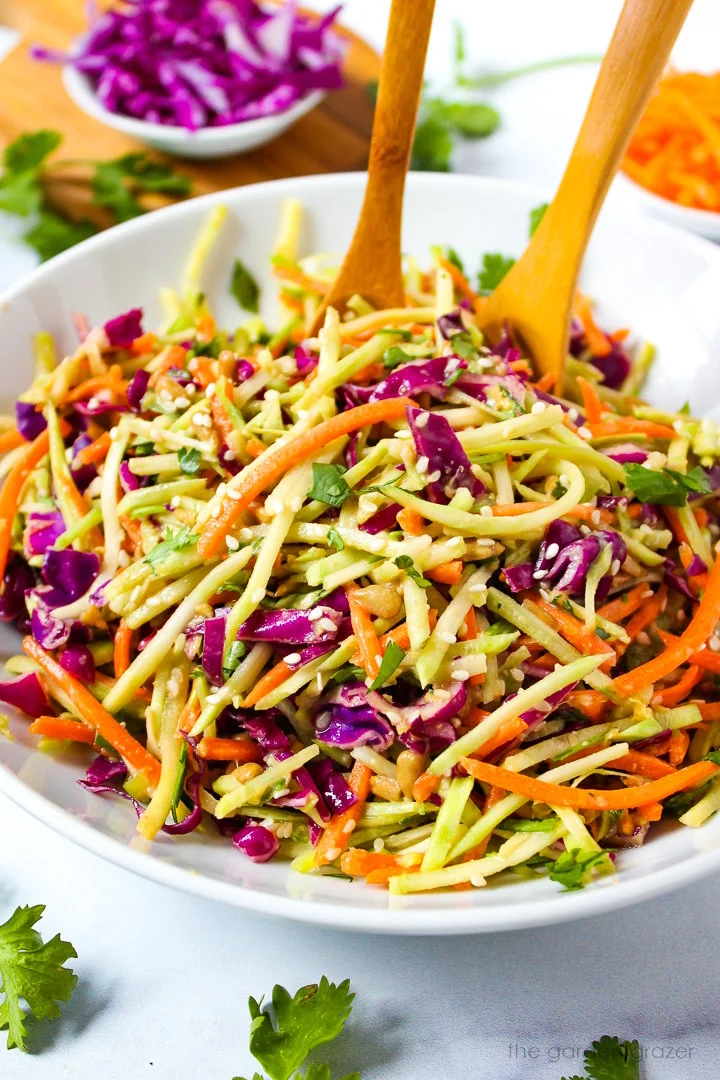Asian Broccoli Slaw with Sesame-Ginger Dressing