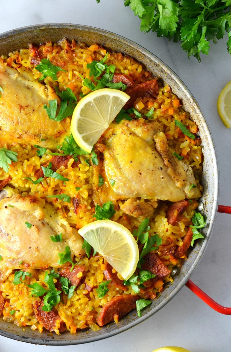 Spanish Style Chicken and Chorizo Paella
