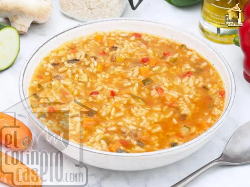Arroz caldoso con vegetales