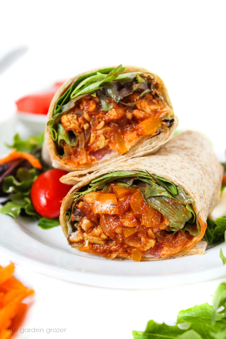 BBQ Ranch Tempeh Wrap (Vegan!)