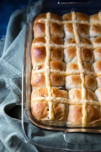 Orange Cranberry Hot Cross Buns