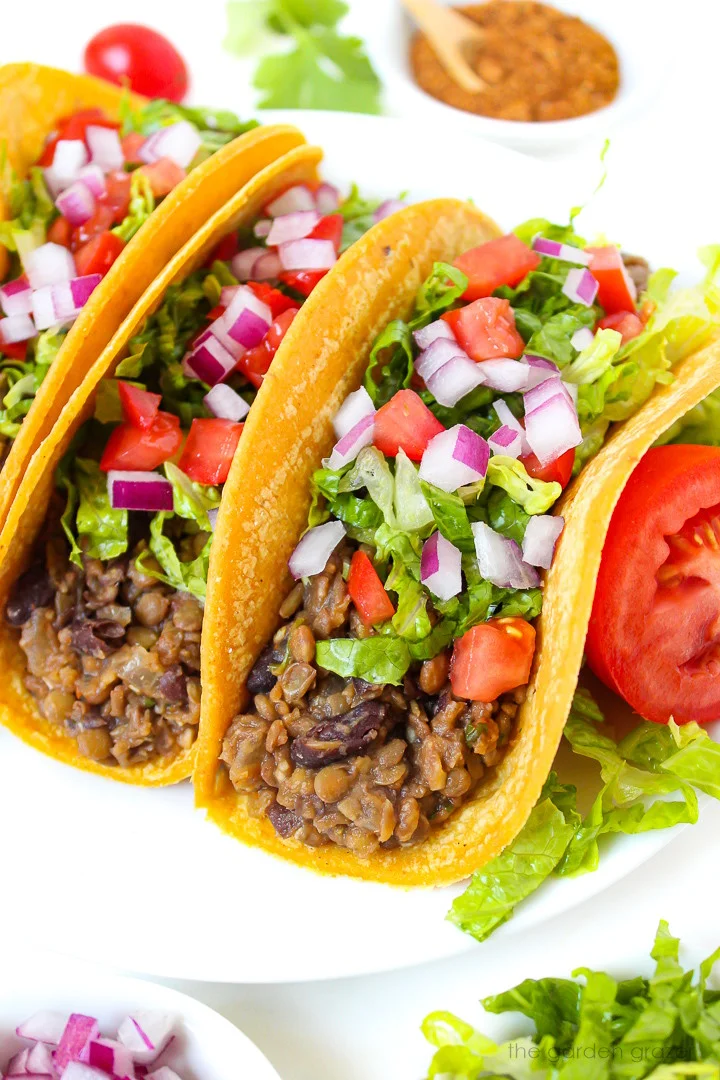 Black Bean Lentil Tacos (Easy!)