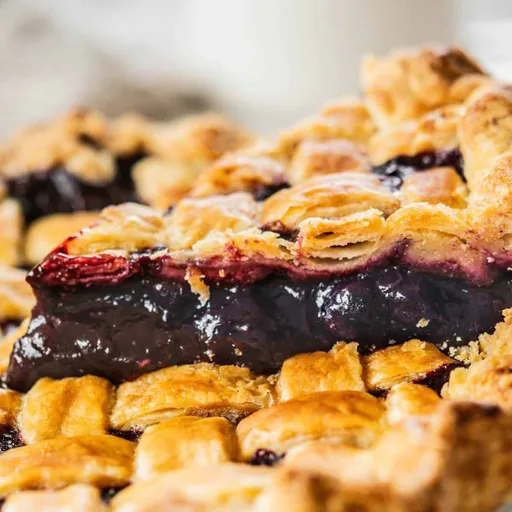Blueberry Pie with Frozen Blueberries
