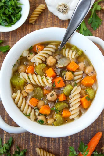 Chickpea Noodle Soup (Easy!)