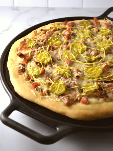 Ham and Cheese Pizza