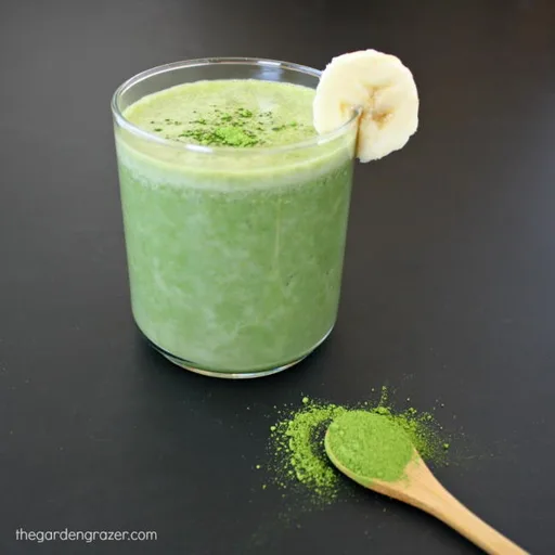 Batido cremoso de plátano y matcha