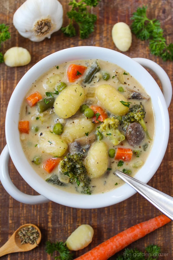 Creamy Gnocchi Soup (Vegan!)