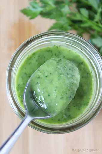 Creamy Avocado Herb Dressing (Vegan, Oil-Free!)