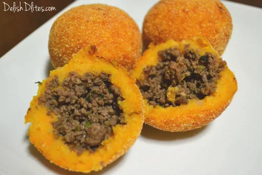 Sweet Potato Rellenos De Papa (Stuffed Sweet Potato Fritters)