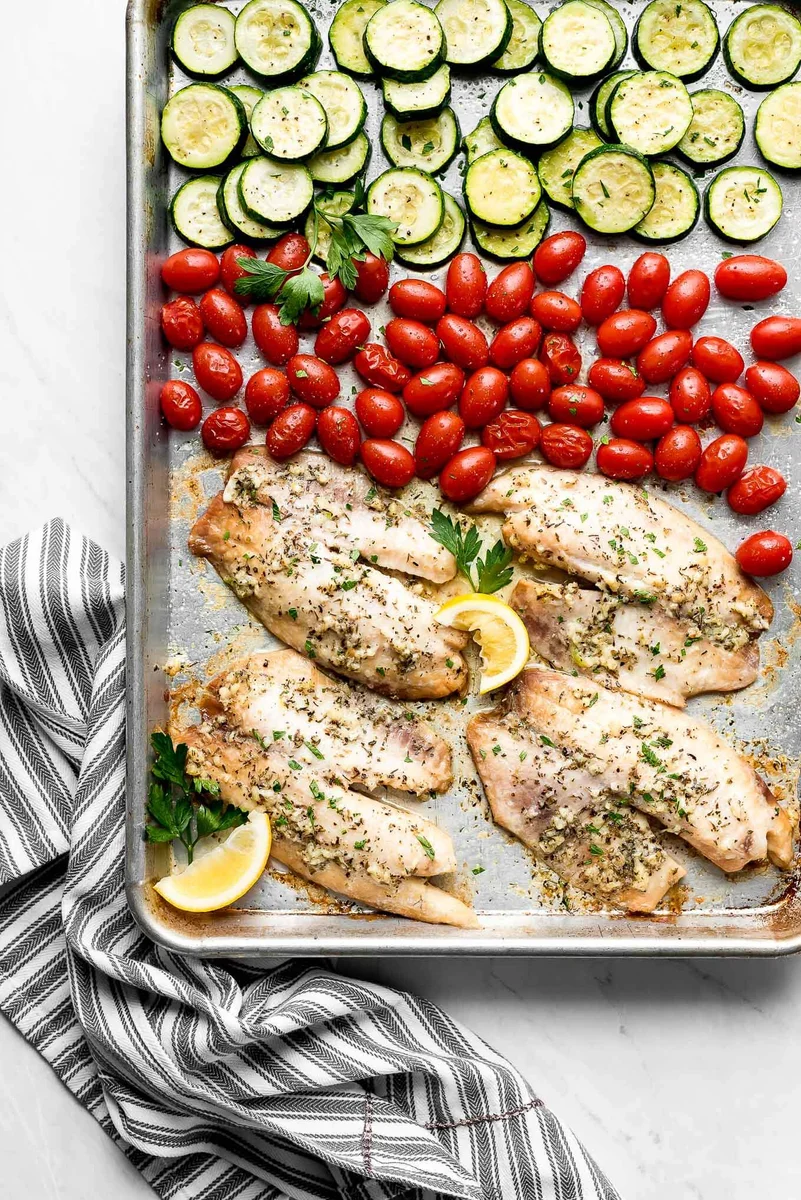 Sheet Pan Italian Baked Tilapia