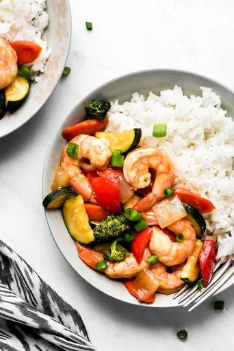 Salteado de gambas