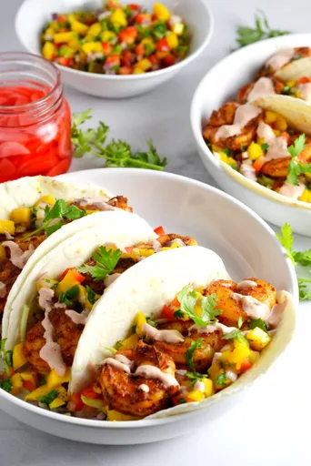Grilled Shrimp Tacos with Mango Salsa