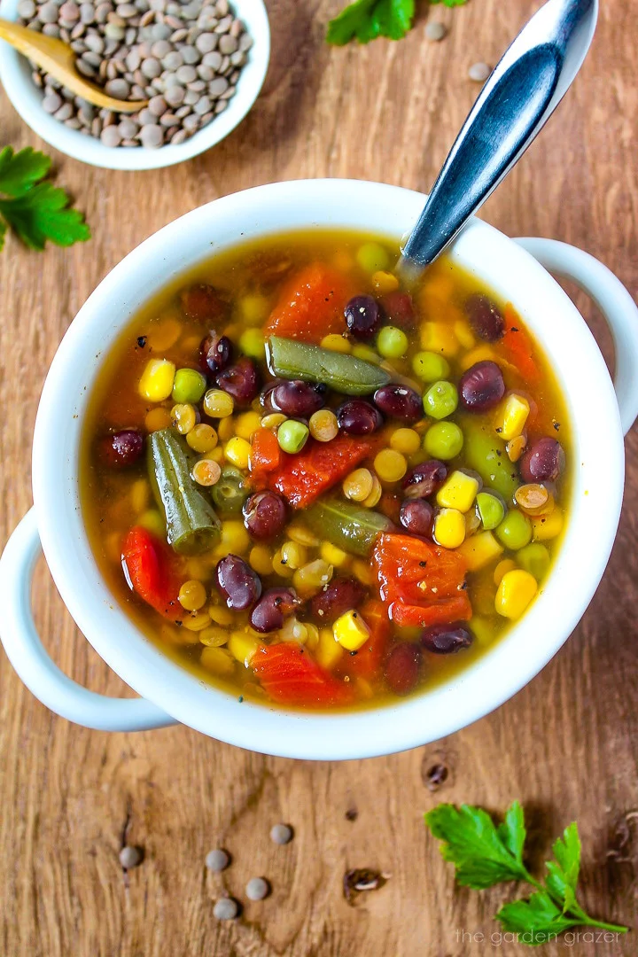 Easy Vegan Soup (Zero Chopping!)