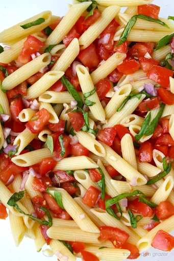Fresh Tomato Pasta with Lemon & Basil