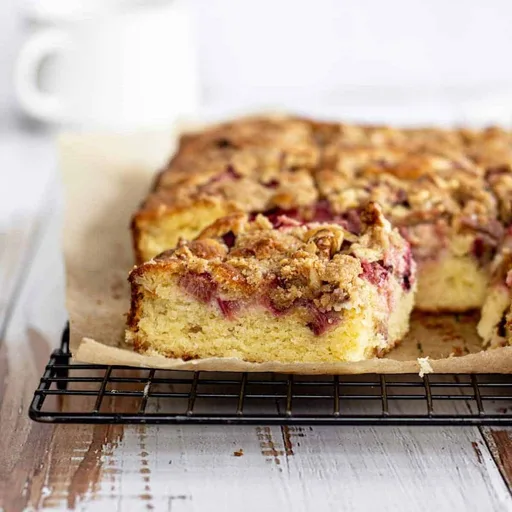 Rhubarb Streusel Cake