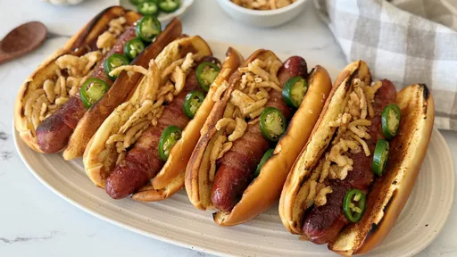 Receta de perritos calientes envueltos en beicon