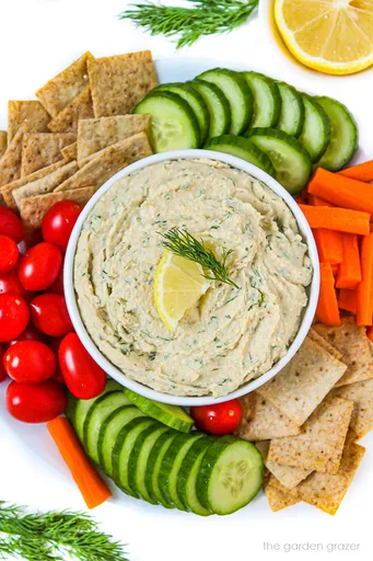 Lemon Dill Hummus (Oil-Free!)