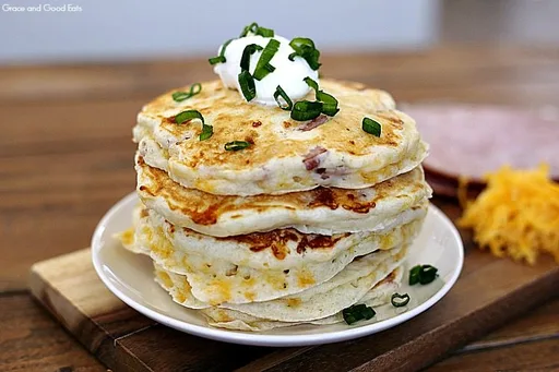 Tortitas de jamón y queso