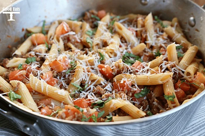 Italian Sausage Pizza Pasta