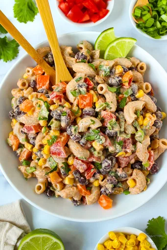 Ensalada de macarrones mexicana (¡fácil!)