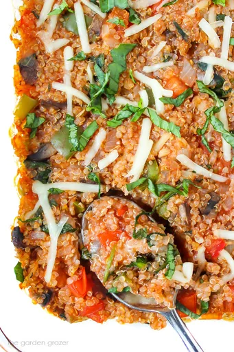 Pizza Quinoa Casserole (Vegan!)