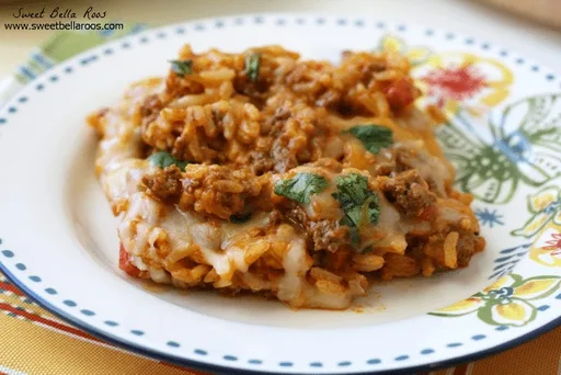 Arroz con enchilada a la sartén