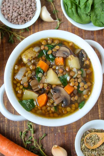 Rustic Lentil Potato Soup (Easy!)