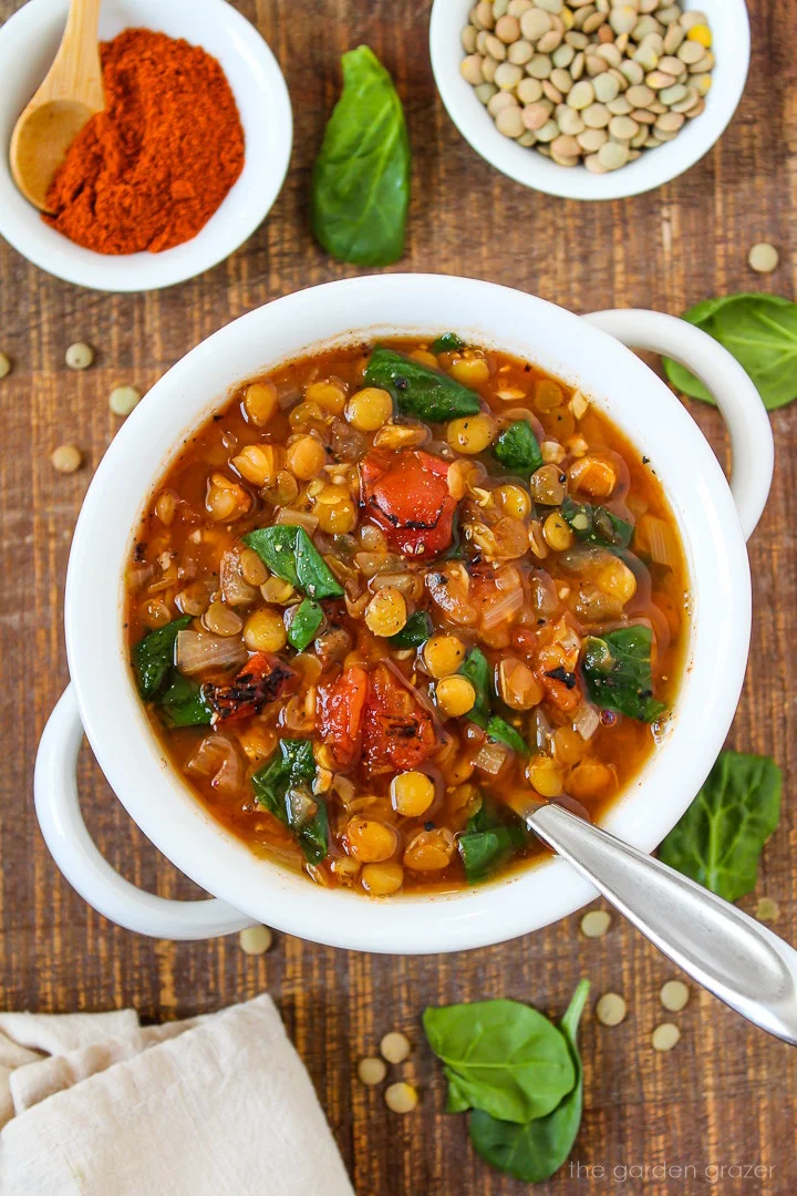 Smoky Tomato Lentil Soup (Easy!)