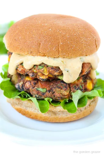 Southwest Black Bean Burger (Vegan!)